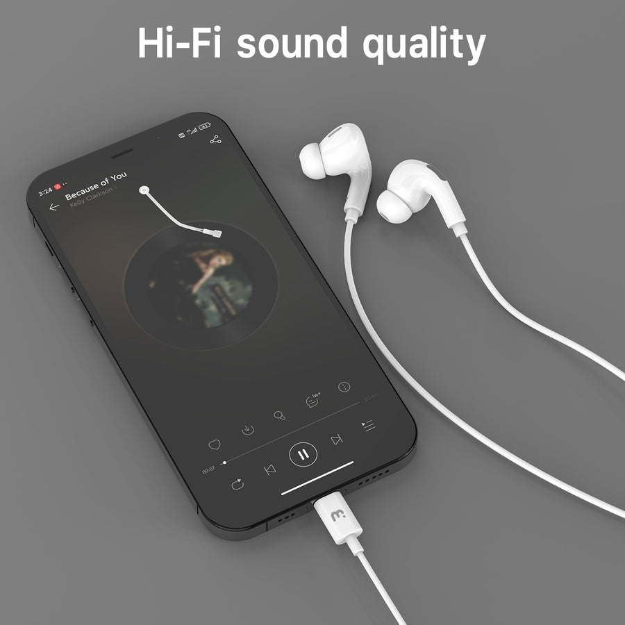 MyBat Pro Mfi Lightning Earphones includes Volume Control - White - RFHSHFST001-5.jpg
