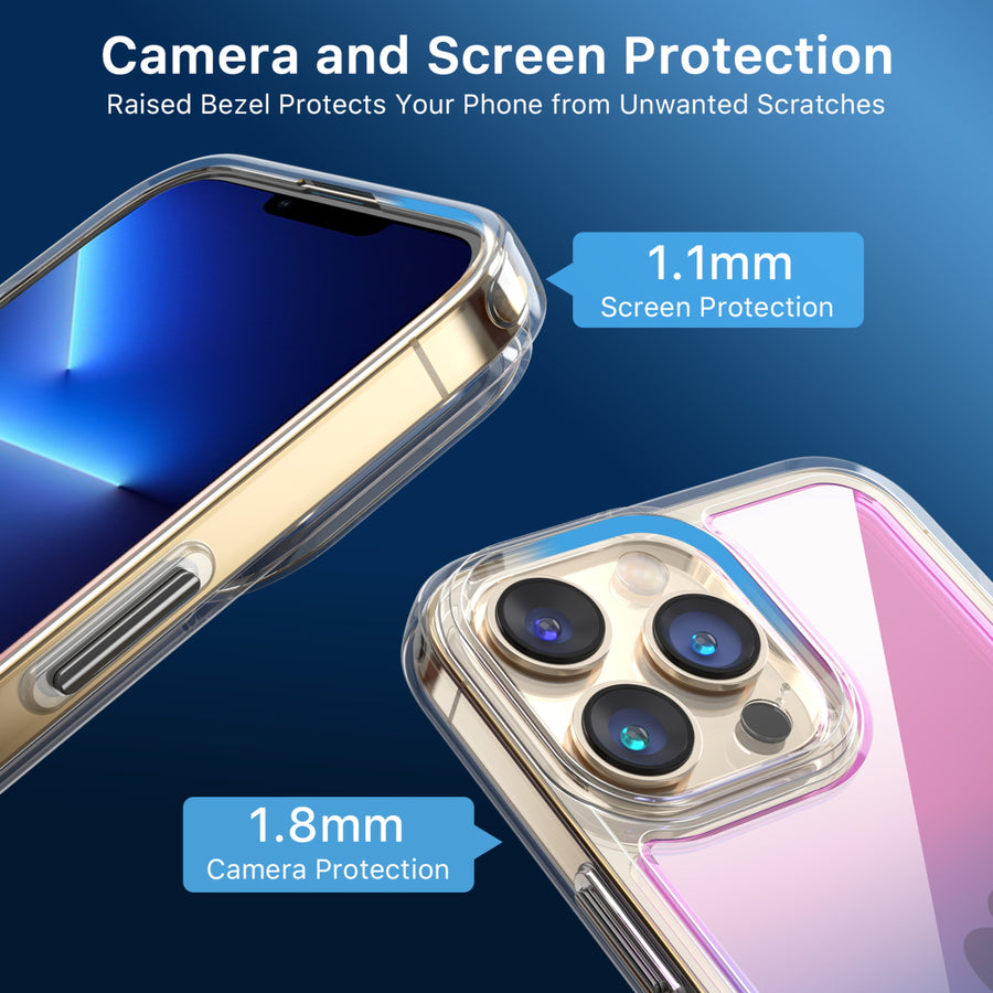 MyBat Pro Radiant Series ombre gradient Gummy Case for Apple iPhone 13 Pro (6.1) - Rose to Dark Blue Gradient - RIP13PCSAMAT103-6.jpg