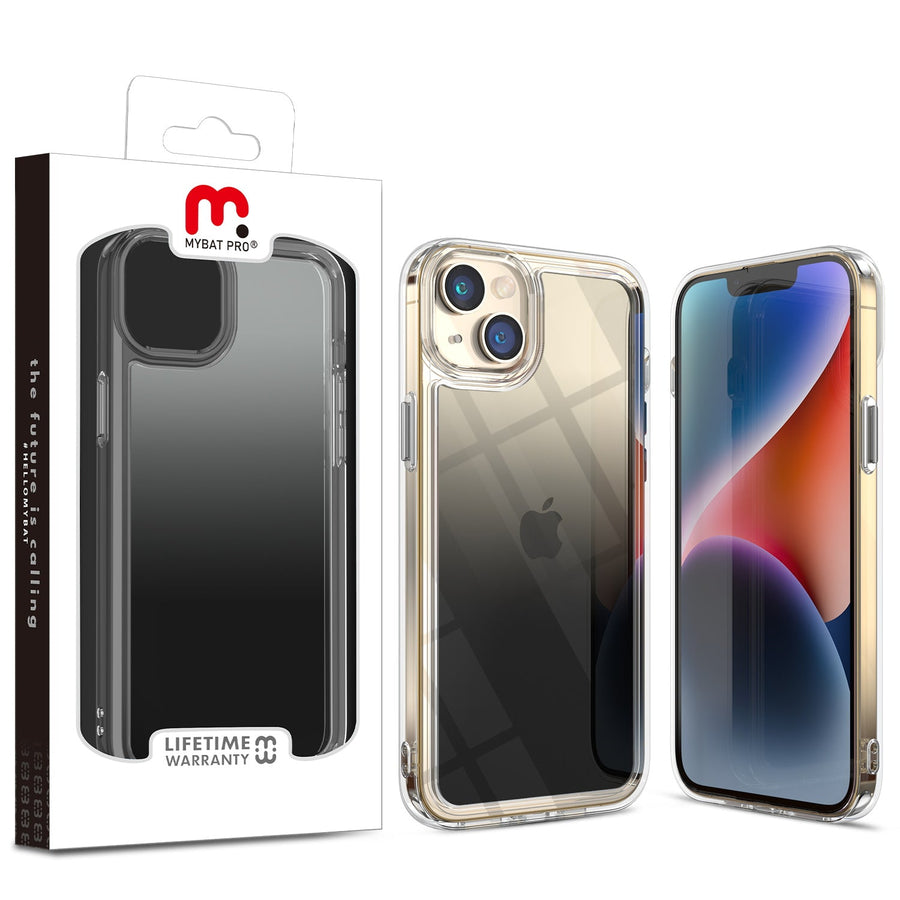 MyBat Pro Radiant Series ombre gradient Gummy Case for Apple iPhone 17e / 16e / 14 / 13 - Black Gradient