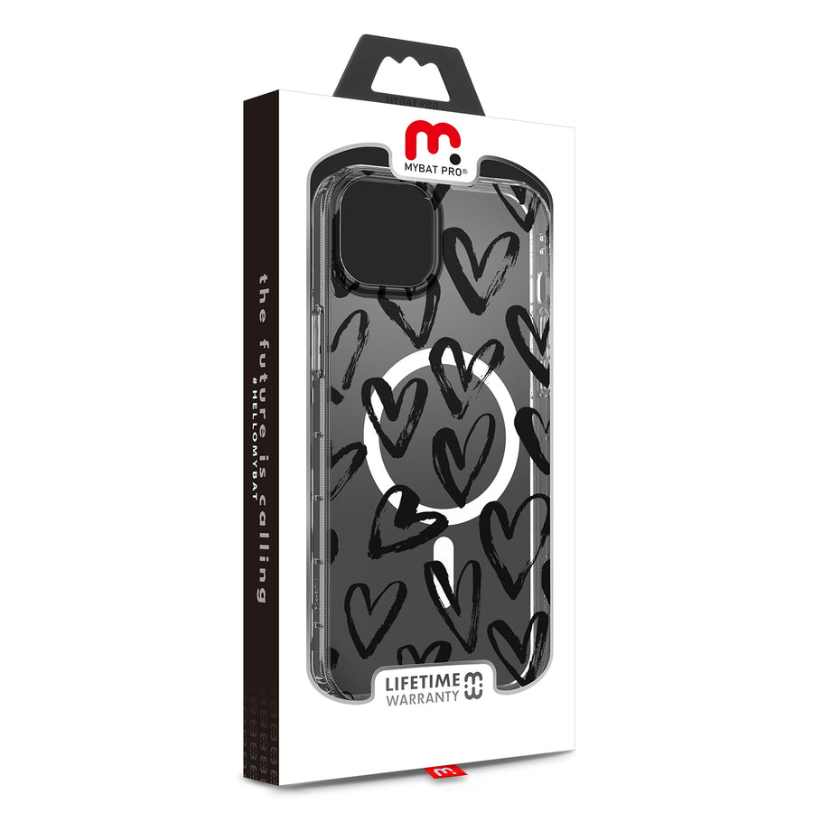 MyBat Pro Mood Series MagSafe Case for Apple iPhone 17e / 16e / 14 / 13 - Black Hearts - RIP14CSFSSM503-9.jpg