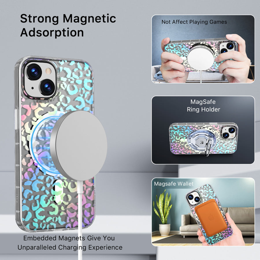 MyBat Pro Mood Series MagSafe Case for Apple iPhone 17e / 16e / 14 / 13 - Holographic Leopard - RIP14CSFSSM519-5.jpg