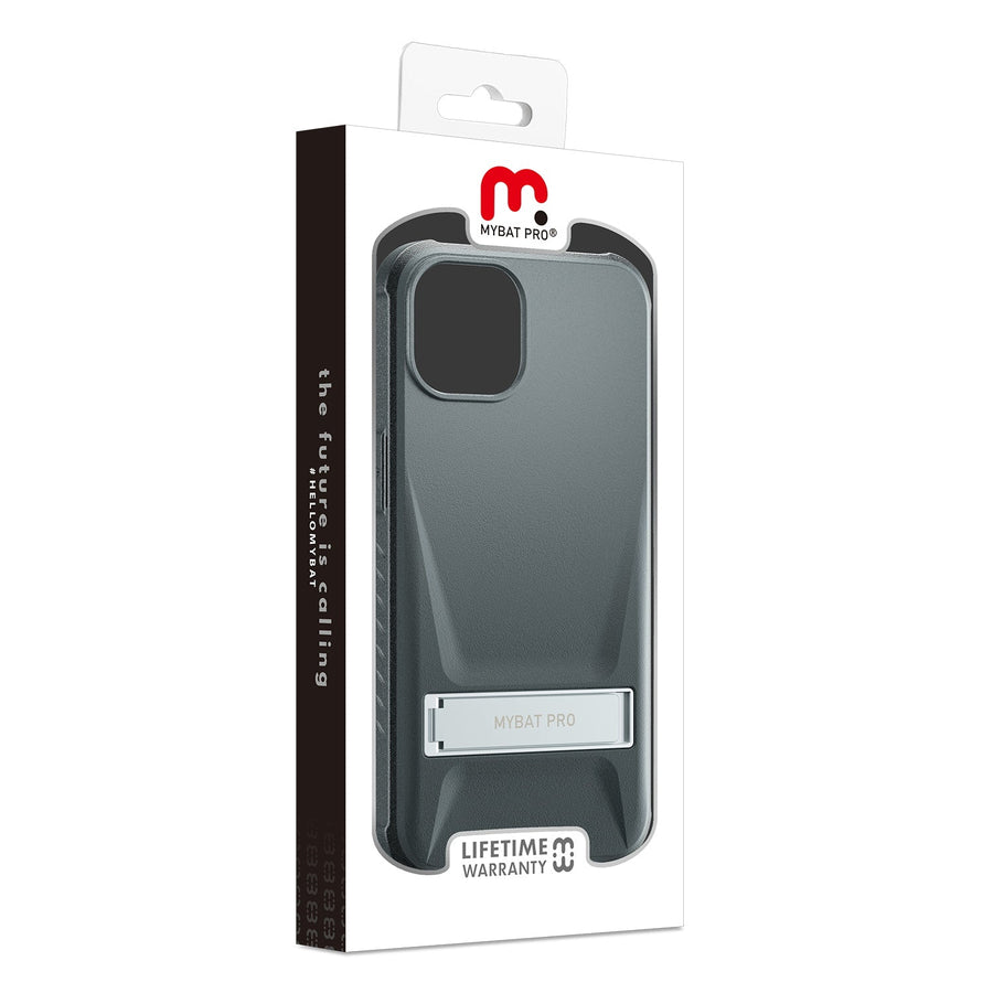 MyBat Pro Beyonder Series Case with Tempered Glass with Kickstand for Apple iPhone 14 Plus - Gray