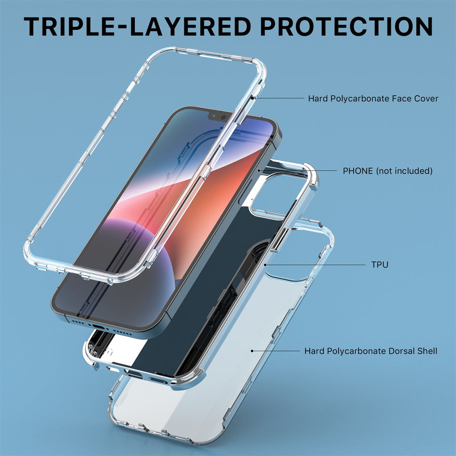 MyBat Pro TUFF Kleer Hybrid Case for Apple iPhone 14 Plus - White Marbling / Electroplating Silver - RIP14MCSE4TM201-4.jpg