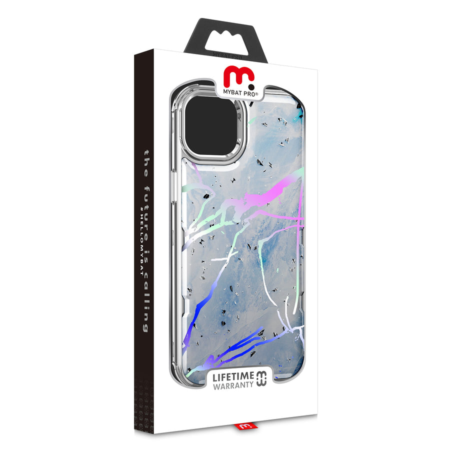 MyBat Pro TUFF Kleer Hybrid Case for Apple iPhone 14 Plus - Blue Marbling / Electroplating Silver - RIP14MCSE4TM203-10.jpg