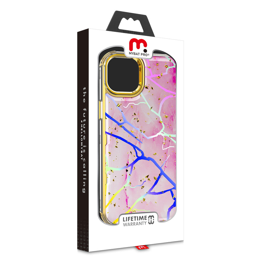 MyBat Pro TUFF Kleer Hybrid Case for Apple iPhone 14 Plus - Pink Marbling / Electroplating Gold - RIP14MCSE4TM205-10.jpg