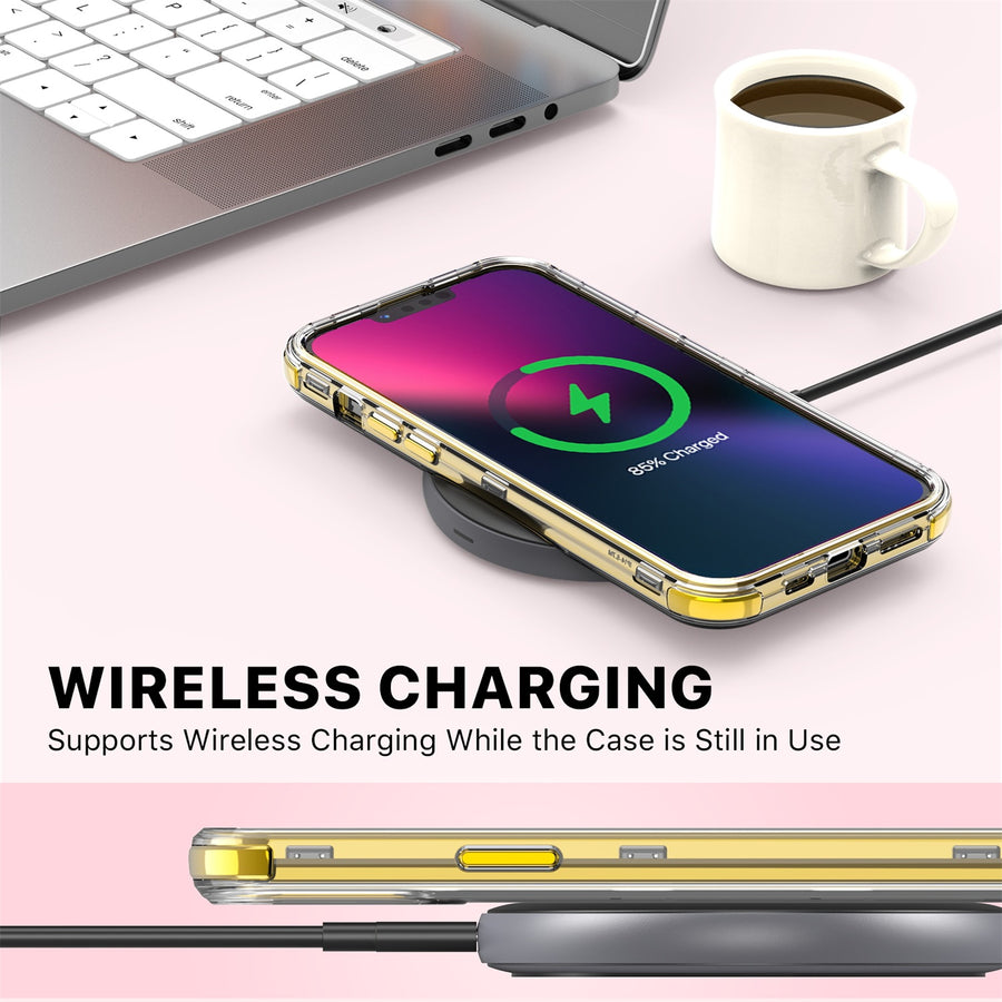 MyBat Pro TUFF Kleer Hybrid Case for Apple iPhone 14 Plus - Electroplated Roses Marble / Electroplating Gold - RIP14MCSE4TM251-7.jpg