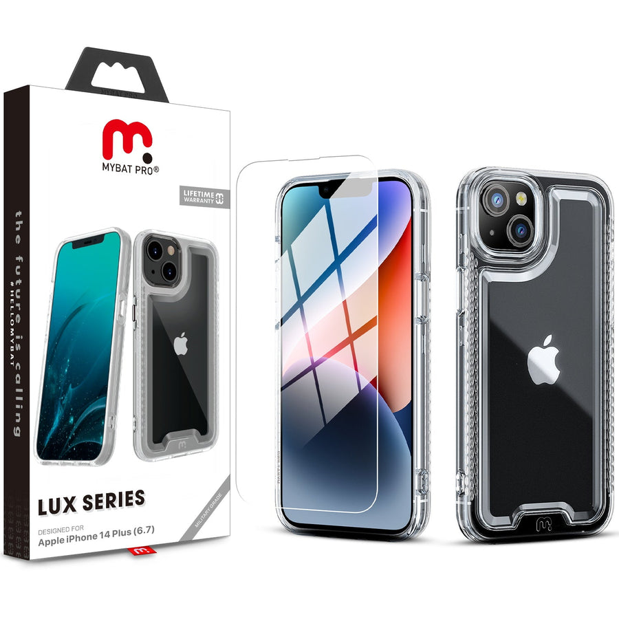 MyBat Pro Lux Series Case with Tempered Glass for Apple iPhone 14 Plus - Clear - RIP14MCSG5TT001-1.jpg