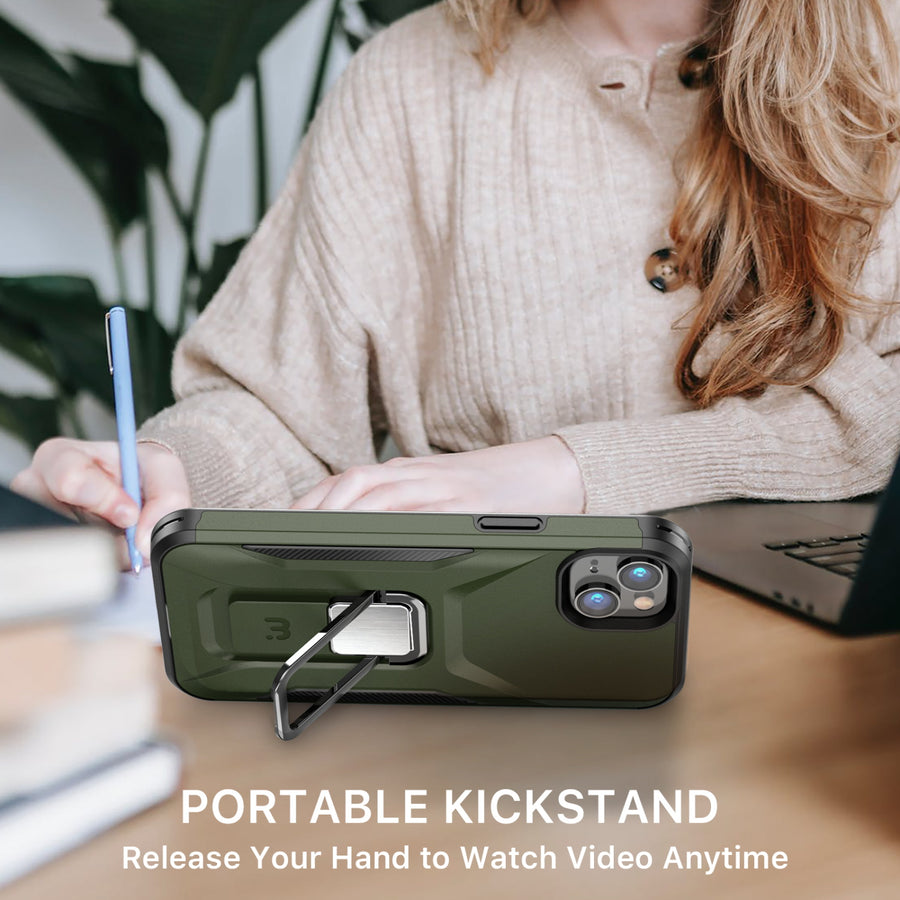 MyBat Pro Antimicrobial Stealth Series (with Stand) for Apple iPhone 14 Plus - Army Green / Black - RIP14MCSSTSS004-8.jpg