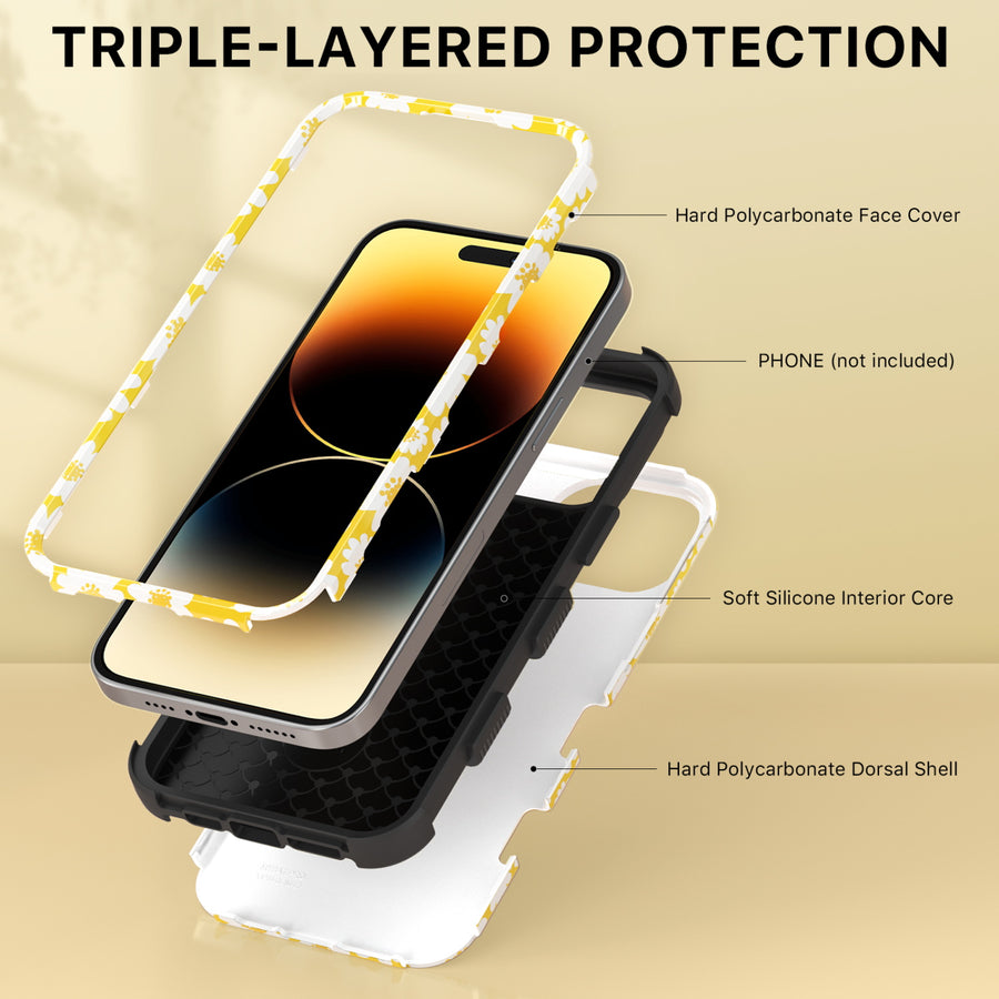 MyBat Pro TUFF Series Case for Apple iPhone 14 Pro - Yellow Daisy - RIP14PCSE1TM188-4.jpg