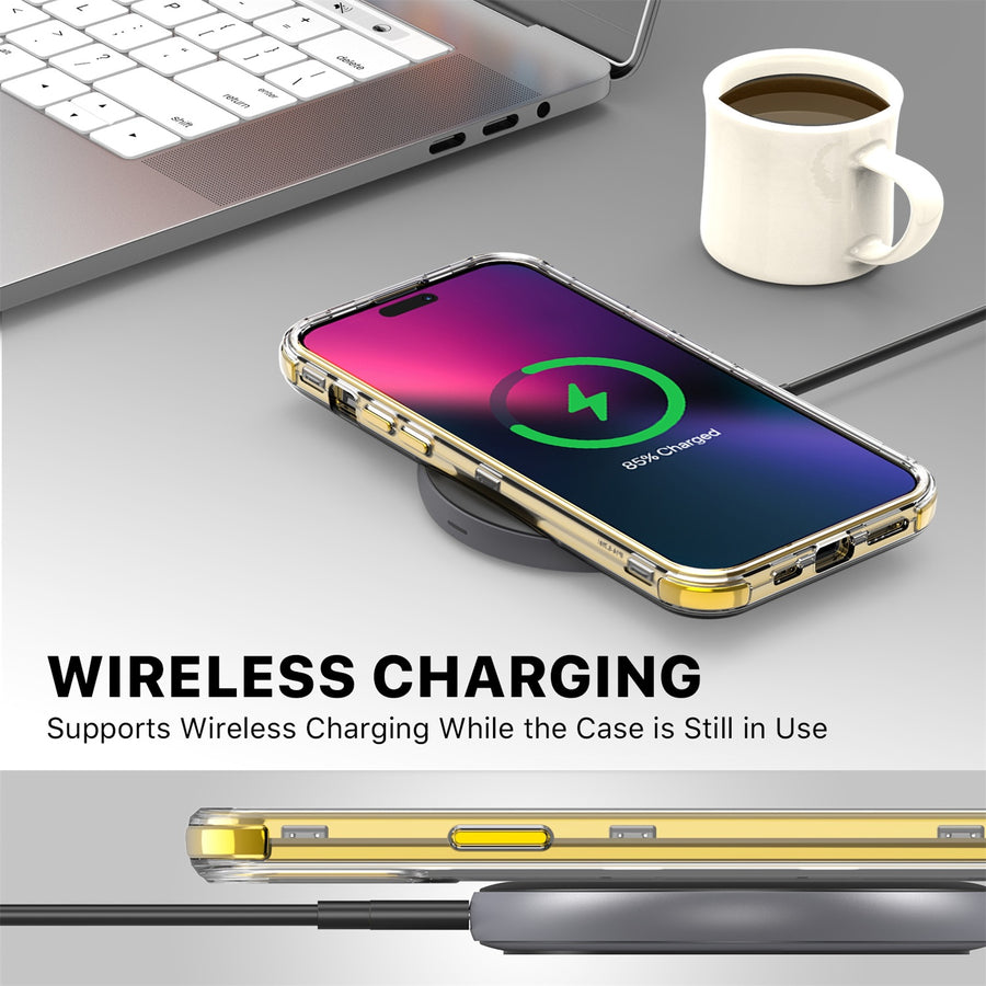 MyBat Pro TUFF Kleer Hybrid Case for Apple iPhone 14 Pro - Black Marbling / Electroplating Gold - RIP14PCSE4TM204-7.jpg