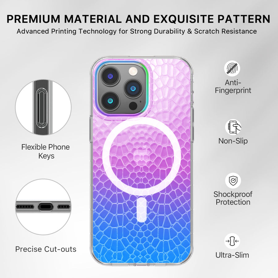 MyBat Pro Mood Series MagSafe Case for Apple iPhone 14 Pro - Iridescent Snake - RIP14PCSFSSM507-7.jpg
