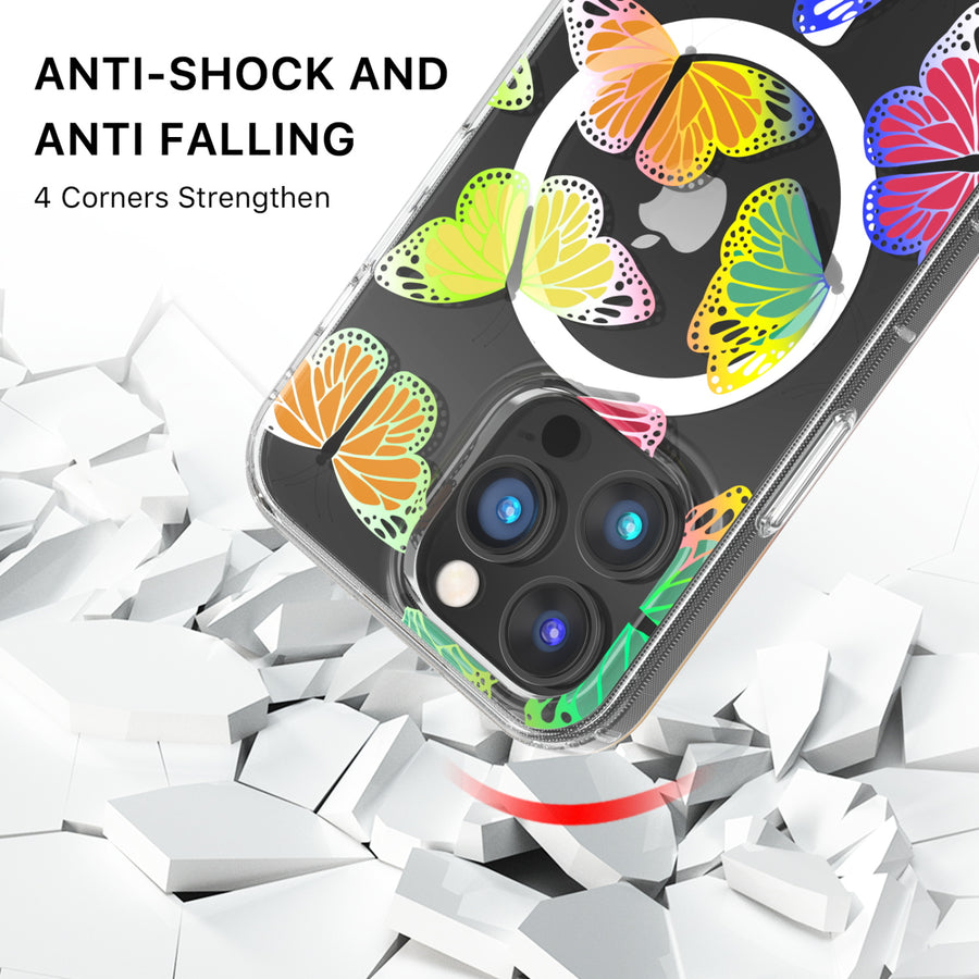 MyBat Pro Mood Series MagSafe Case for Apple iPhone 14 Pro - Neon Butterflies - RIP14PCSFSSM508-3.jpg