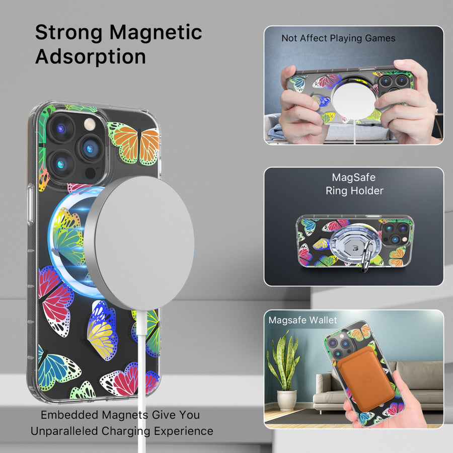 MyBat Pro Mood Series MagSafe Case for Apple iPhone 14 Pro - Neon Butterflies - RIP14PCSFSSM508-5.jpg