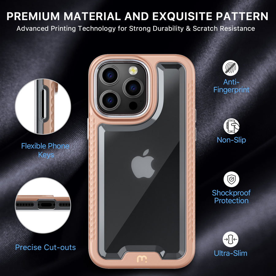 MyBat Pro Lux Series Case with Tempered Glass for Apple iPhone 14 Pro - Rose Gold - RIP14PCSG5TS003-7.jpg