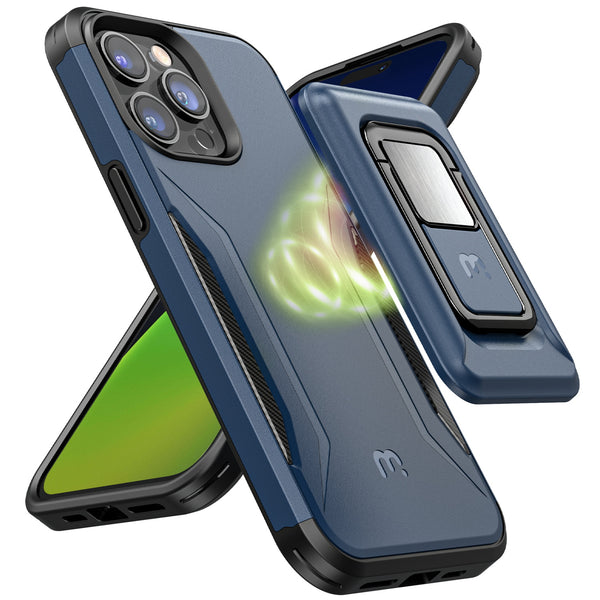 MyBat Pro Antimicrobial Stealth Series MagKick for Apple iPhone 14 Pro - Blue / Black - RIP14PCSSMKS002-2.jpg