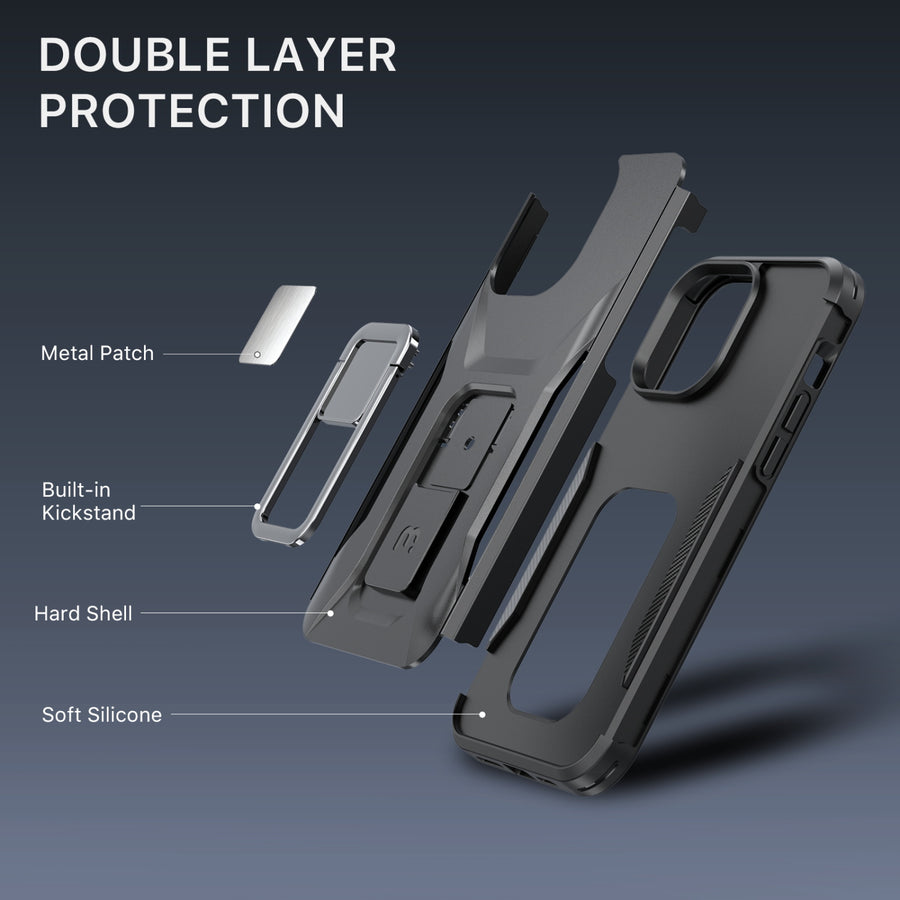 MyBat Pro Antimicrobial Stealth Series (with Stand) for Apple iPhone 14 Pro - Black / Black - RIP14PCSSTSS001-3.jpg