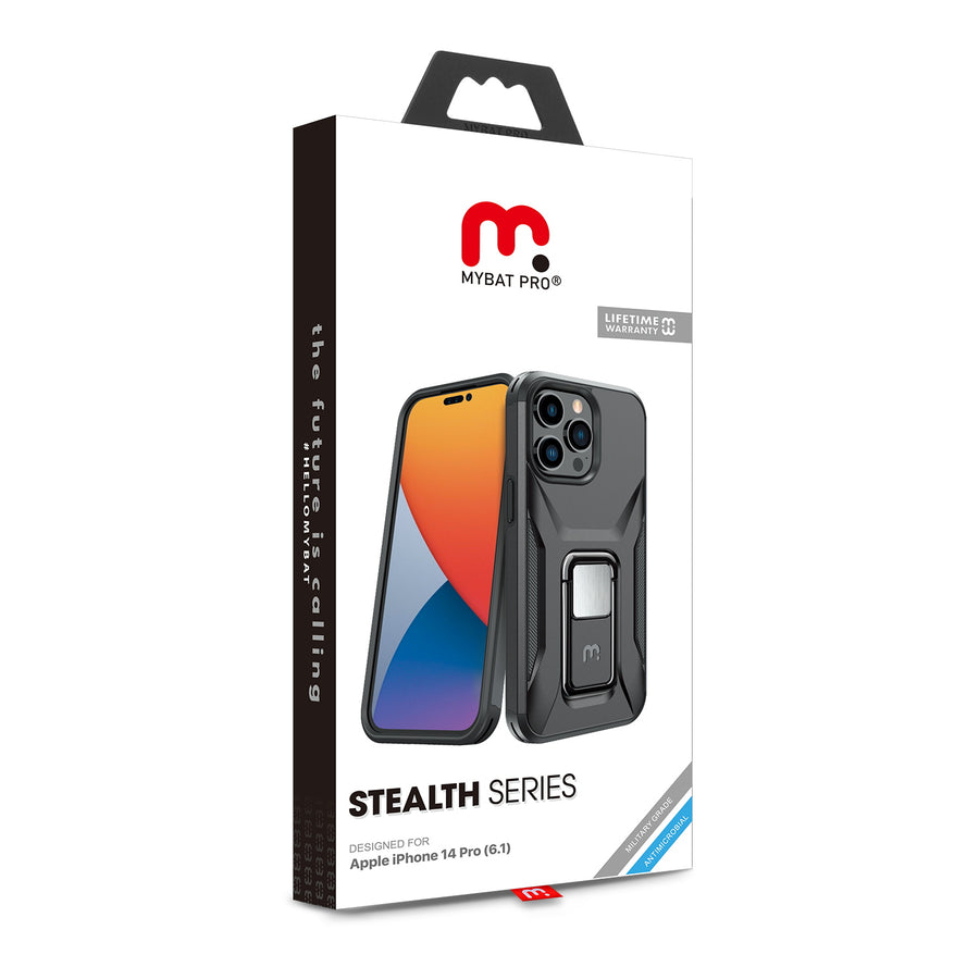 MyBat Pro Antimicrobial Stealth Series (with Stand) for Apple iPhone 14 Pro - Black / Black - RIP14PCSSTSS001-9.jpg