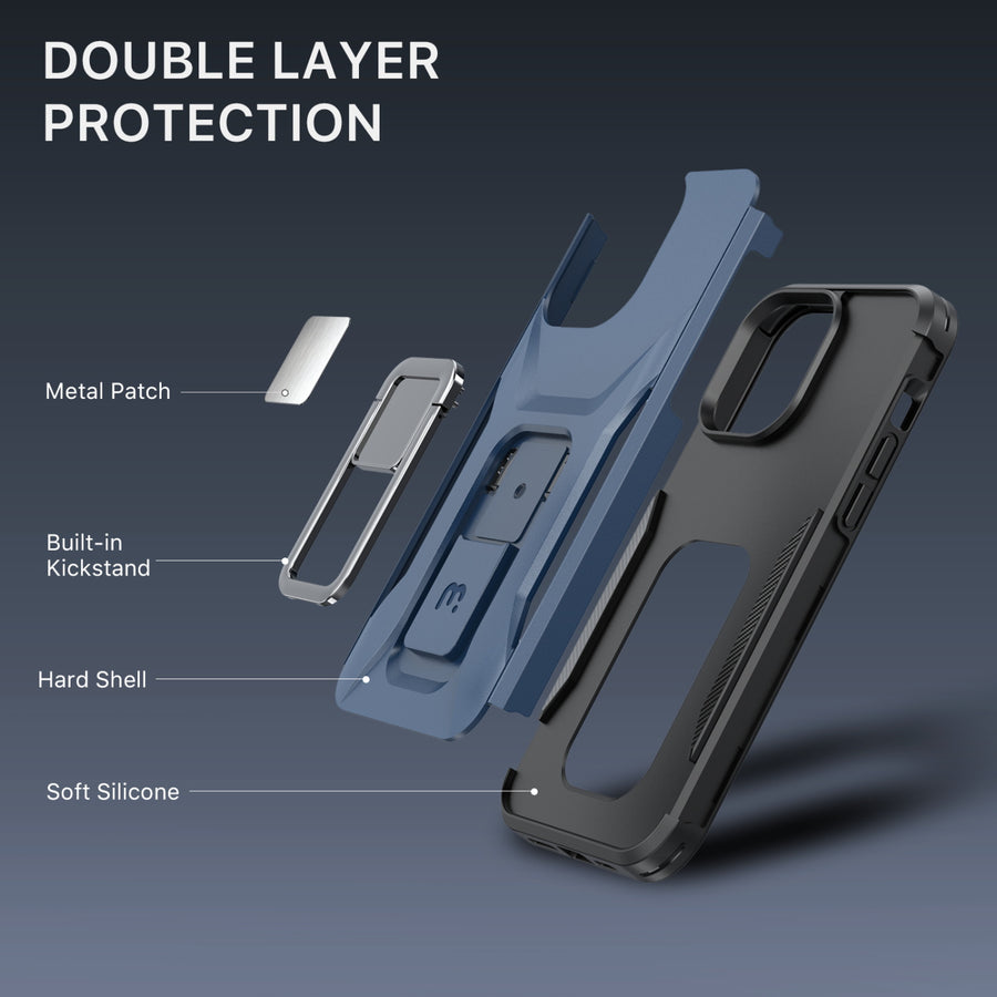 MyBat Pro Antimicrobial Stealth Series (with Stand) for Apple iPhone 14 Pro - Blue / Black - RIP14PCSSTSS002-3.jpg