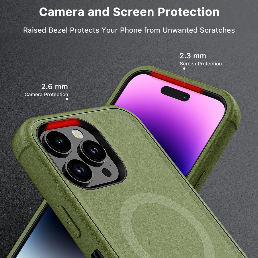 MyBat Pro Maverick Series MagSafe Case w/ Holster and Tempered Glass for Apple iPhone 14 Pro Max - Army Green - RIP14PMCS3NXMS004-6.jpg