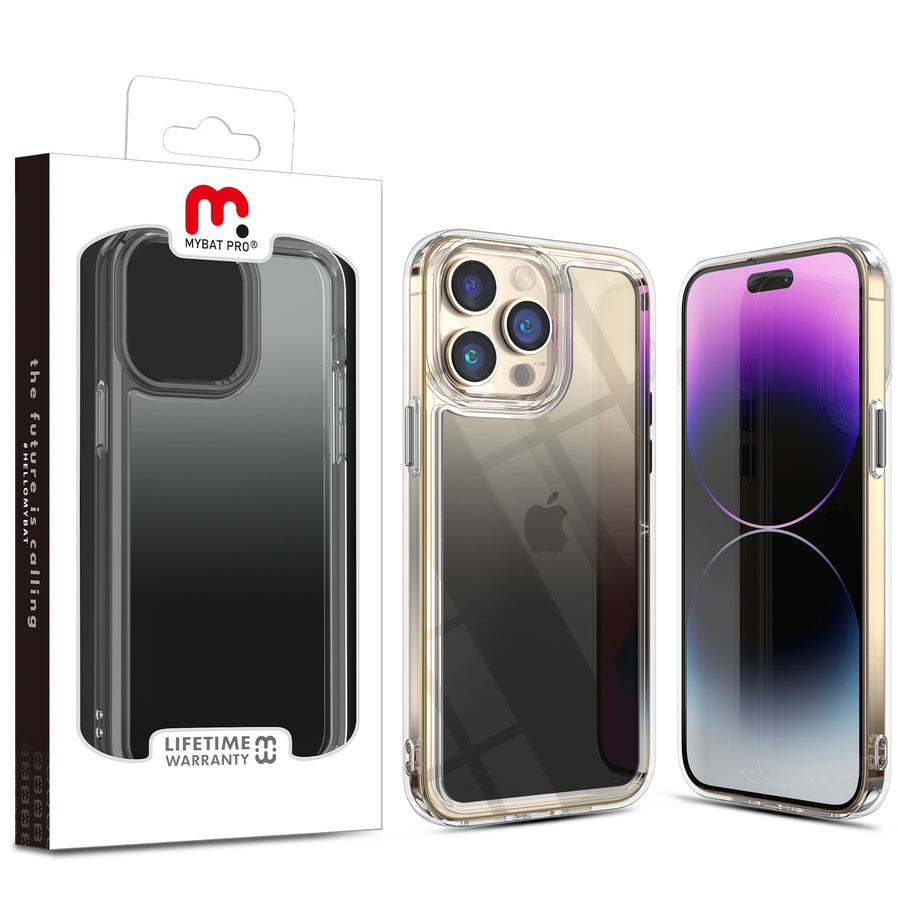 MyBat Pro Radiant Series ombre gradient Gummy Case for Apple iPhone 14 Pro Max (6.7) - Black Gradient