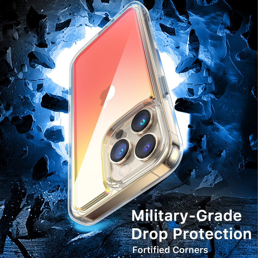 MyBat Pro Radiant Series ombre gradient Gummy Case for Apple iPhone 14 Pro Max (6.7) - Yellow to Pink Gradient - RIP14PMCSAMAT104-4.jpg