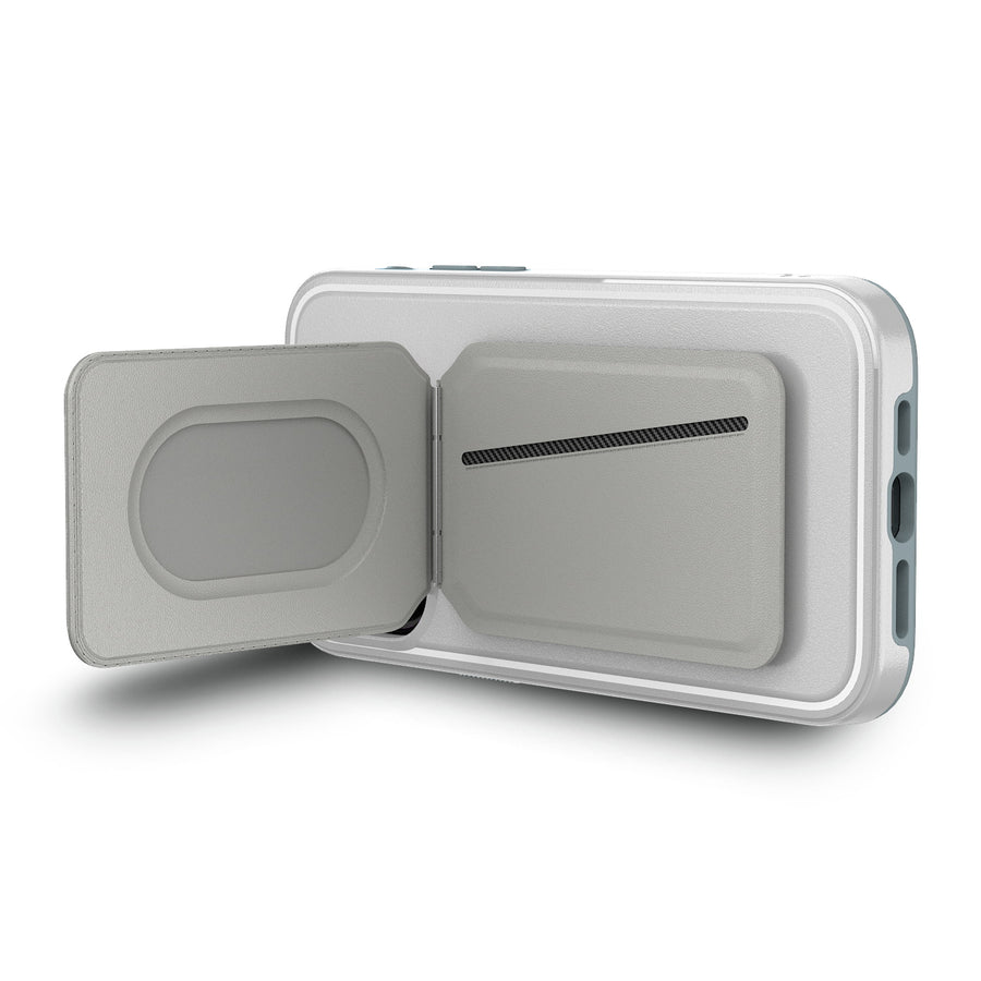 MyBat Pro Fuse Series Case Bundle + MagStash Wallet Folio for Apple iPhone 14 Pro Max - White / Gray - RIP14PMCSD5MS108-CH413-7.jpg