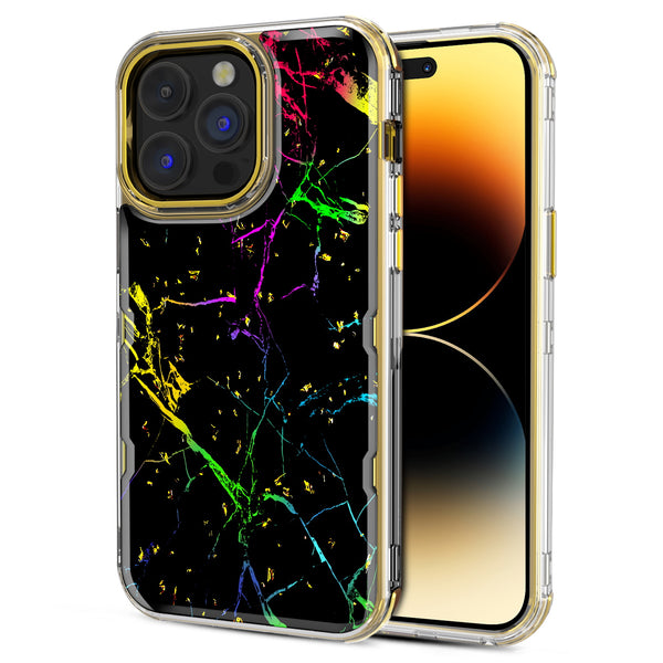 MyBat Pro TUFF Kleer Hybrid Case for Apple iPhone 14 Pro Max - Black Marbling / Electroplating Gold - RIP14PMCSE4TM204-2.jpg