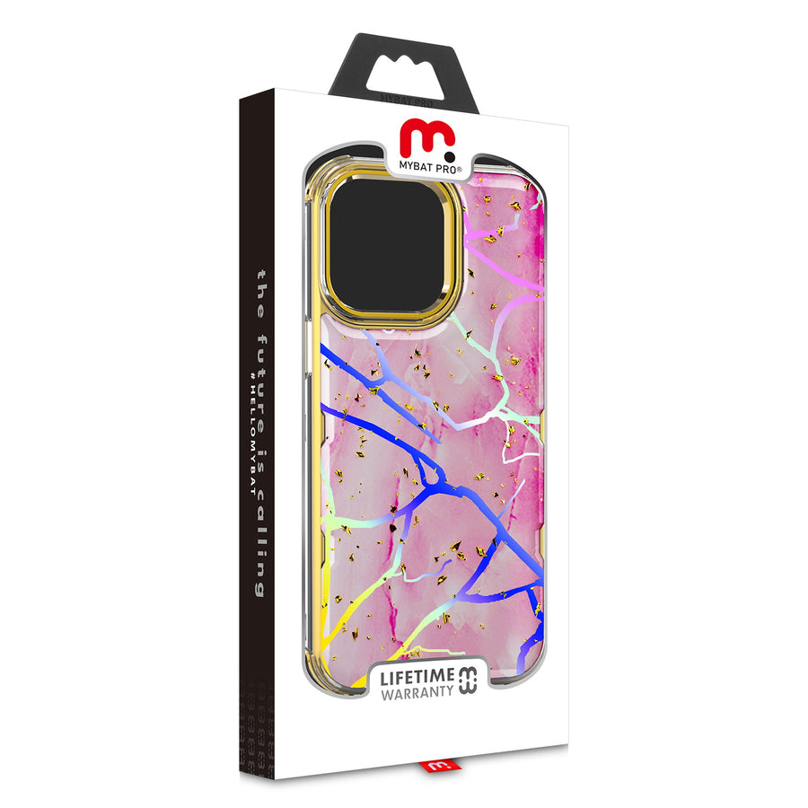 MyBat Pro TUFF Kleer Hybrid Case for Apple iPhone 14 Pro Max - Pink Marbling / Electroplating Gold - RIP14PMCSE4TM205-10.jpg