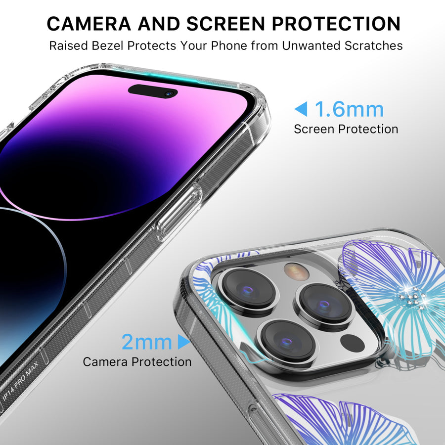 MyBat Pro Mood Series Case (with Diamonds) for Apple iPhone 14 Pro Max - Seashell - RIP14PMCSFSSD153-4.jpg