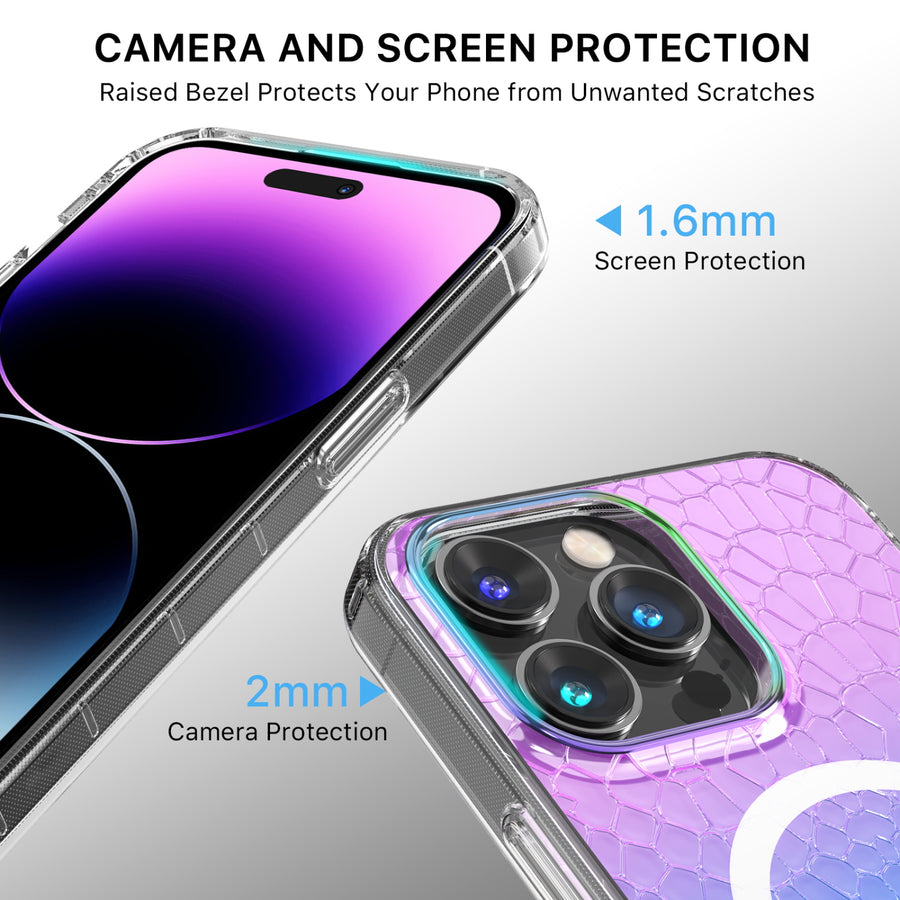 MyBat Pro Mood Series MagSafe Case for Apple iPhone 14 Pro Max - Iridescent Snake - RIP14PMCSFSSM507-4.jpg