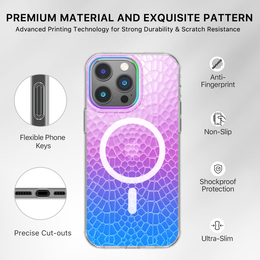 MyBat Pro Mood Series MagSafe Case for Apple iPhone 14 Pro Max - Iridescent Snake - RIP14PMCSFSSM507-7.jpg