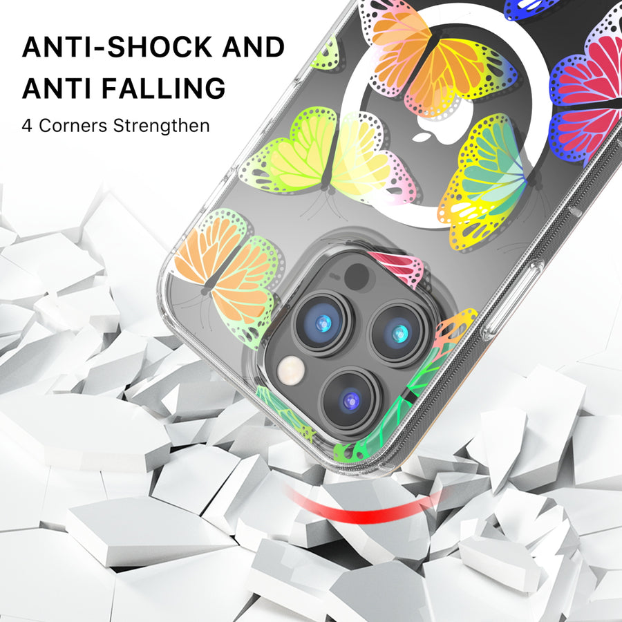 MyBat Pro Mood Series MagSafe Case for Apple iPhone 14 Pro Max - Neon Butterflies - RIP14PMCSFSSM508-3.jpg