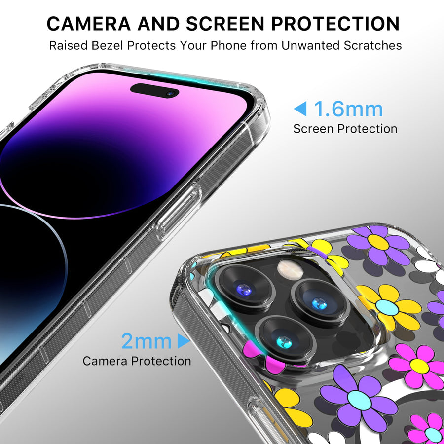 MyBat Pro Mood Series MagSafe Case for Apple iPhone 14 Pro Max - Multi Color Daisy - RIP14PMCSFSSM511-4.jpg