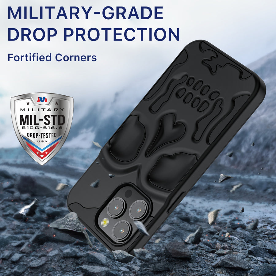 MyBat Pro Skullcap Hybrid Protector Cover for Apple iPhone 14 Pro Max - Jet Black / Black - RIP14PMCSSLCS001-5.jpg