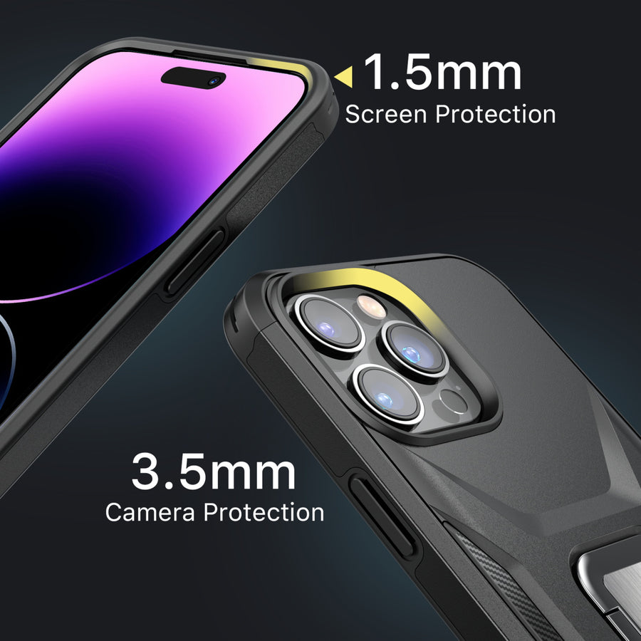 MyBat Pro Antimicrobial Stealth Series (with Stand) for Apple iPhone 14 Pro Max - Black / Black - RIP14PMCSSTSS001-7.jpg