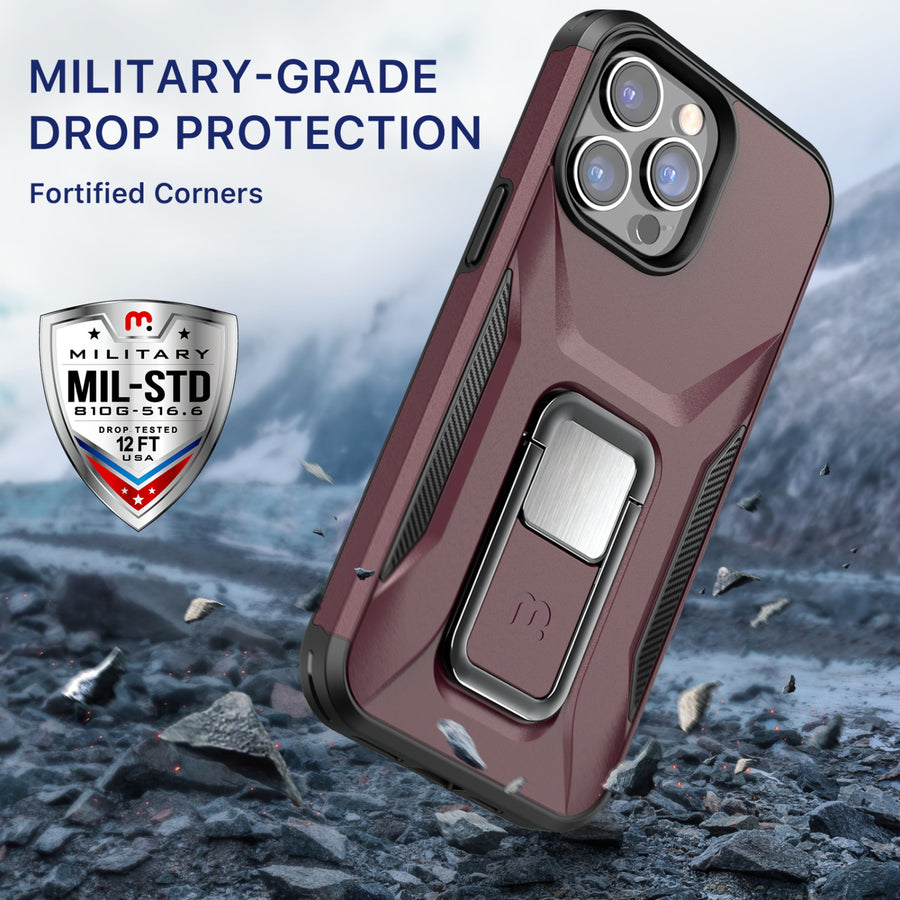 MyBat Pro Antimicrobial Stealth Series (with Stand) for Apple iPhone 14 Pro Max - Plum / Black - RIP14PMCSSTSS003-5.jpg