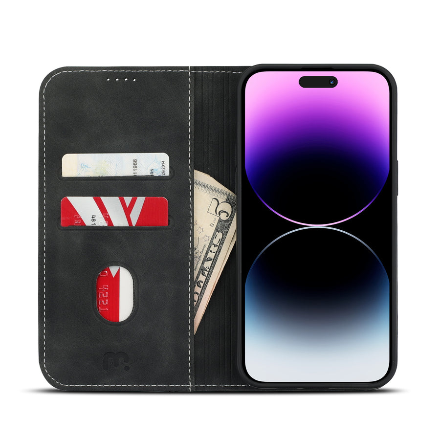 MyBat Pro Antimicrobial Executive Series Wallet Case for Apple iPhone 14 Pro - Black - RIP14PPCMJP001-4.jpg