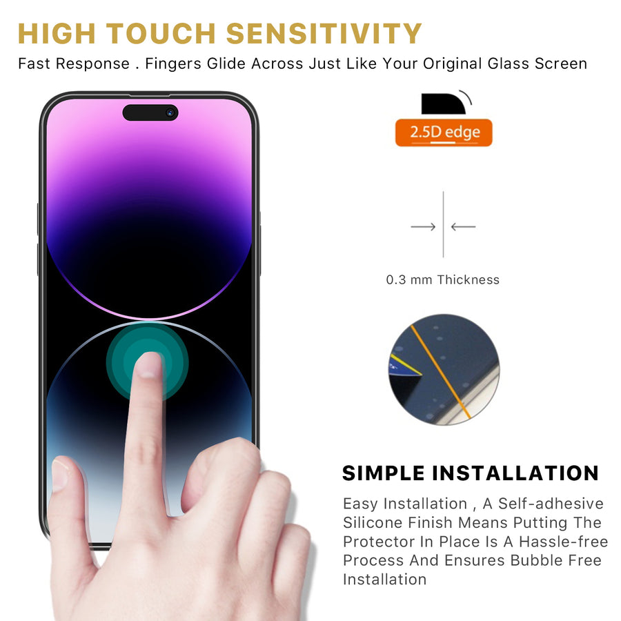 MyBat Pro Tempered Glass Screen Protector (2.5D) for Apple iPhone 14 Pro - Clear - RIP14PSC81-4.jpg