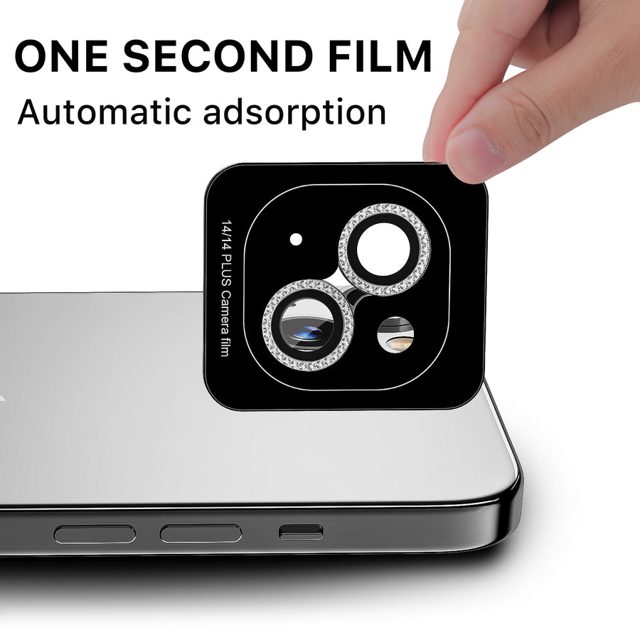 MyBat Pro Tempered Glass GlamCam Lens Protector for Apple iPhone 14 / 14 Plus - Silver - RIP14SCLE201-3.jpg