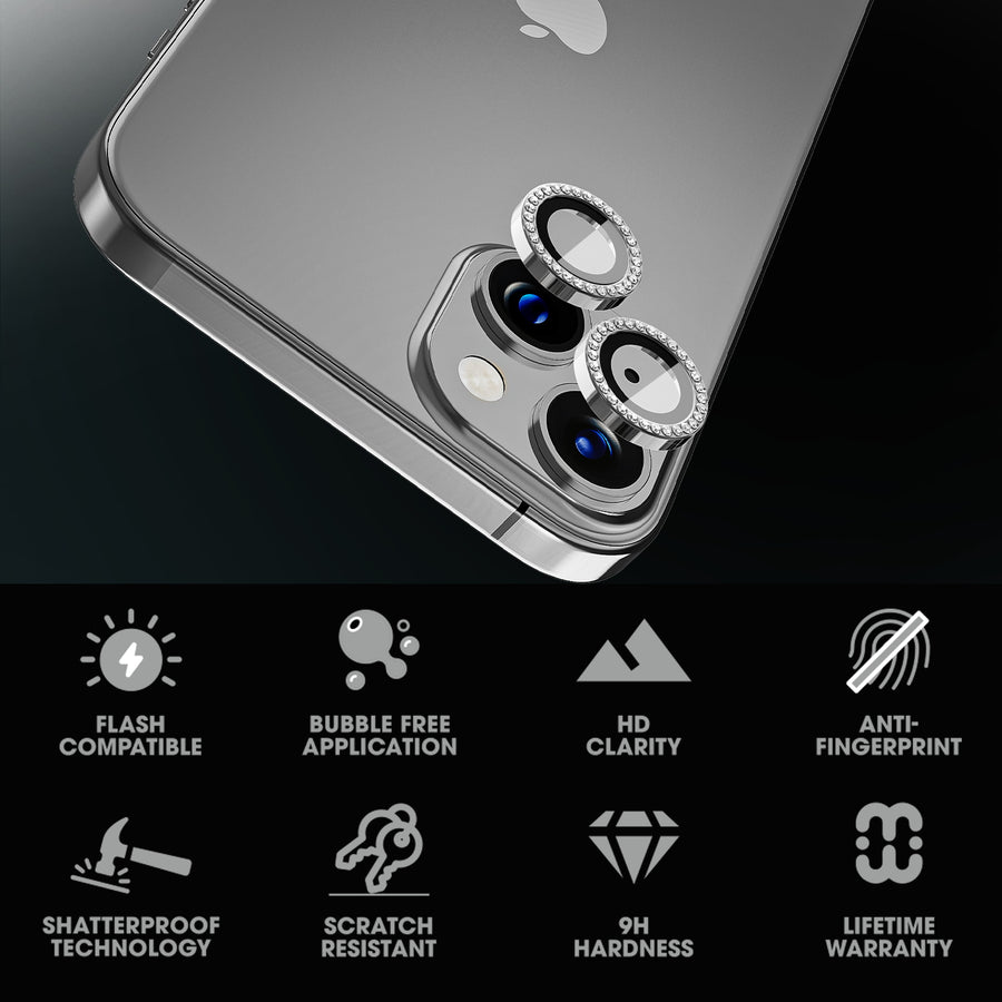 MyBat Pro Tempered Glass GlamCam Lens Protector for Apple iPhone 14 / 14 Plus - Silver - RIP14SCLE201-4.jpg