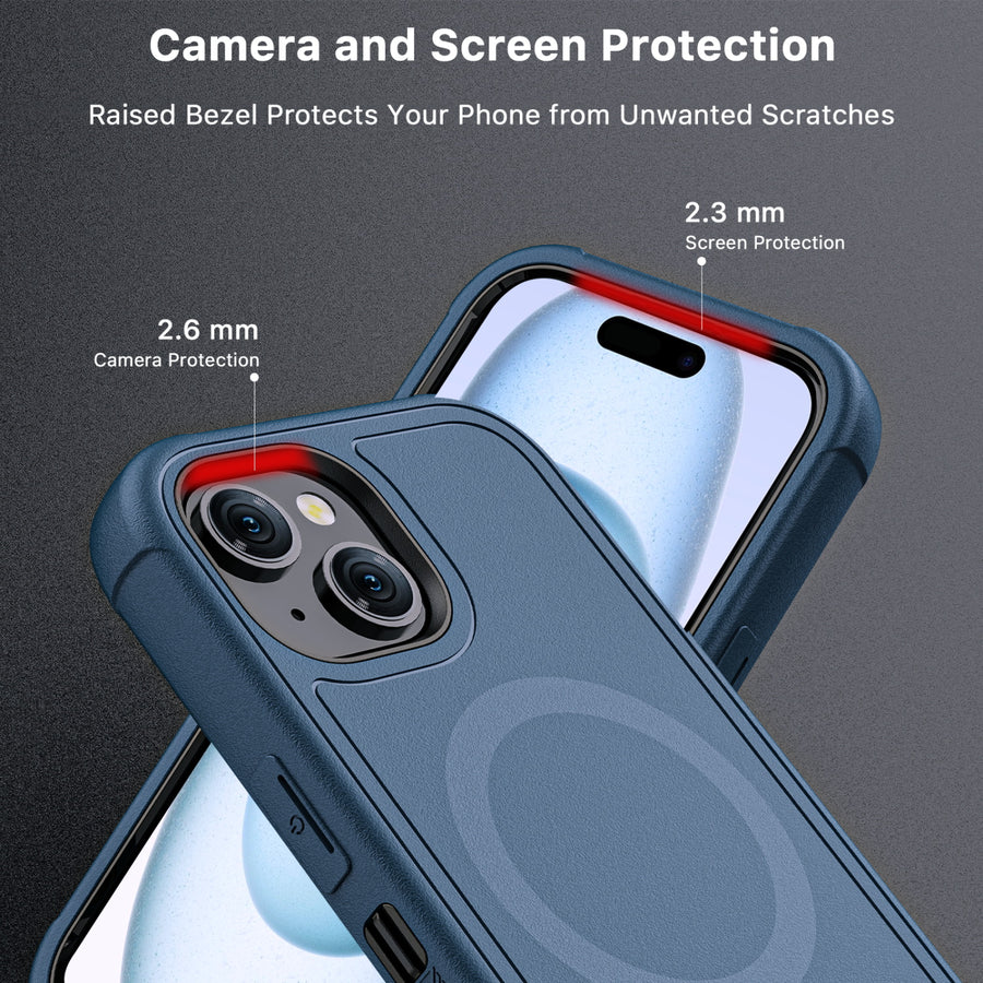 MyBat Pro Maverick Series MagSafe Case w/ Holster and Tempered Glass for Apple iPhone 15 - Blue - RIP15CS3NXMS002-6.jpg