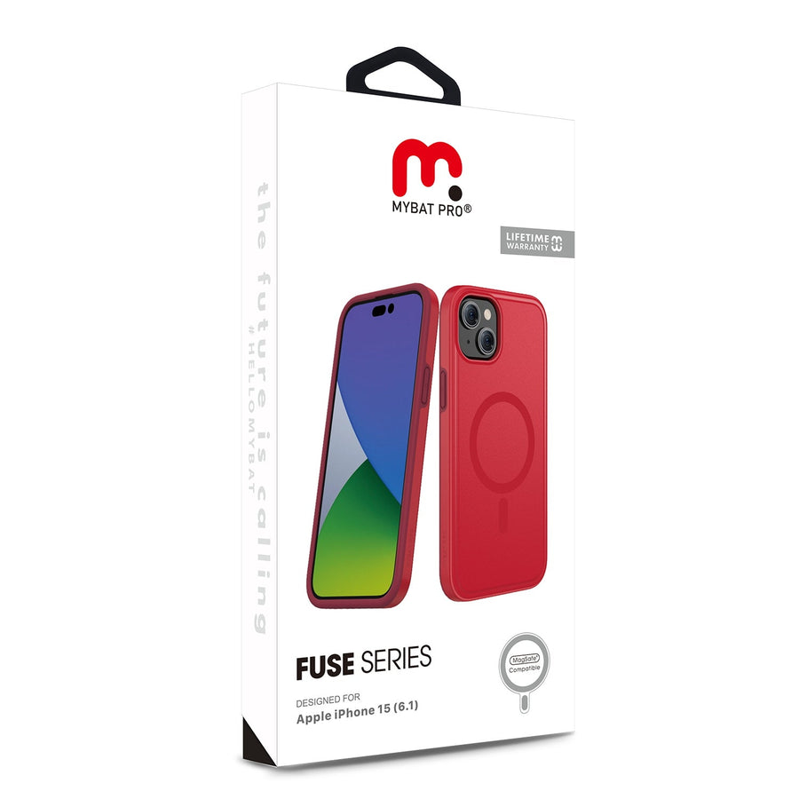 MyBat Pro Fuse Series w/ MagSafe Case for Apple iPhone 15 - Red