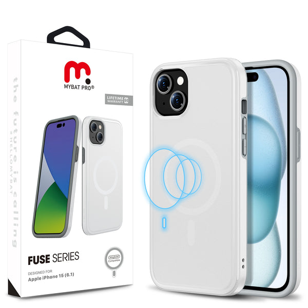 MyBat Pro Fuse Series w/ MagSafe Case for Apple iPhone 15 - White - RIP15CSD5MS108.JPG