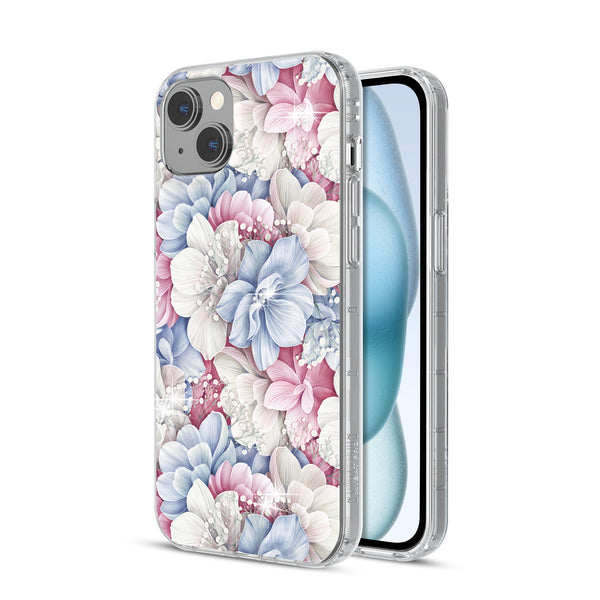 MyBat Pro Mood Series MagSafe Case (with Diamonds) for Apple iPhone 15 (6.1) - Floral Gems - RIP15CSFSSDM603-2.jpg