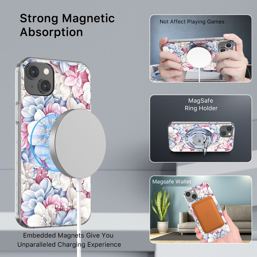 MyBat Pro Mood Series MagSafe Case (with Diamonds) for Apple iPhone 15 (6.1) - Floral Gems - RIP15CSFSSDM603-5.jpg
