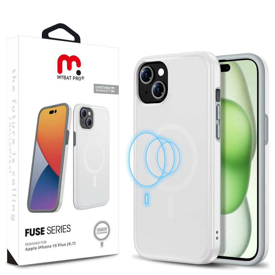 MyBat Pro Fuse Series w/ MagSafe Case for Apple iPhone 15 Plus - White