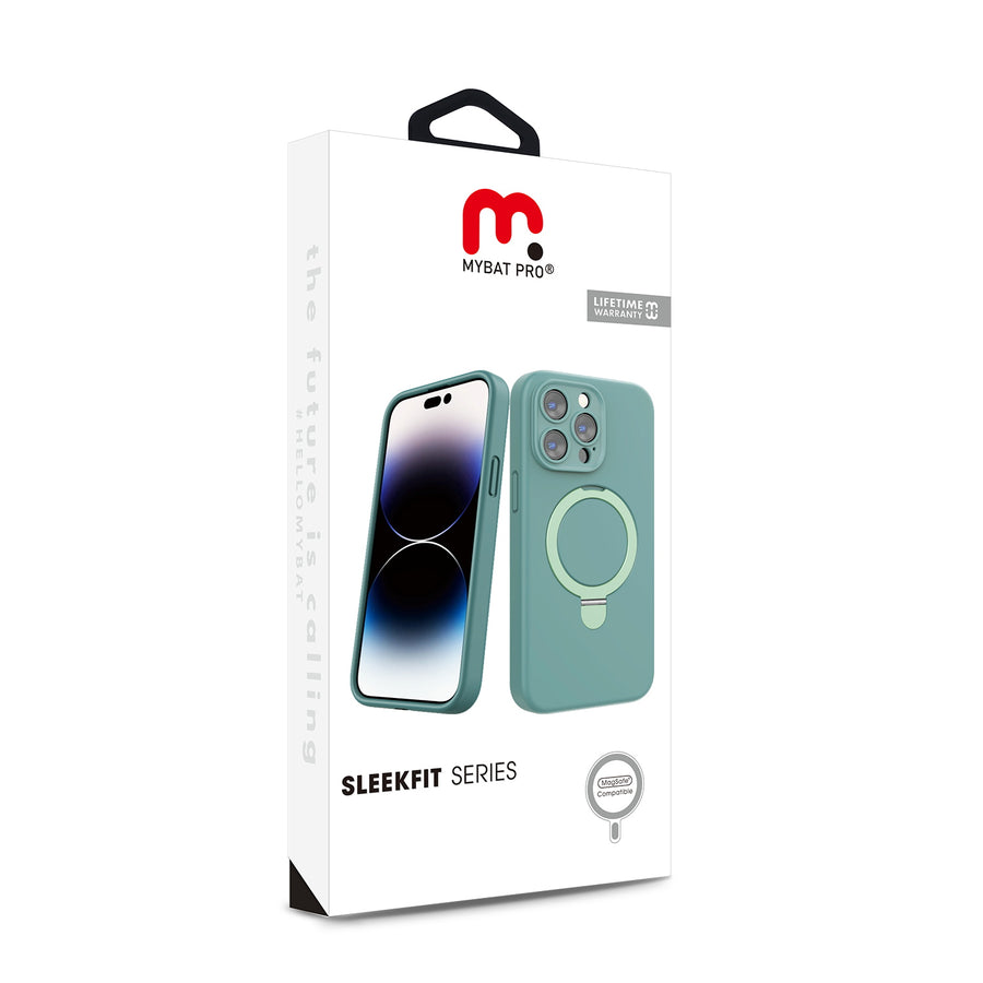 MyBat Pro SleekFit Series w/ MagSafe Case for Apple iPhone 15 Plus - Green - RIP15MCSLSM504-9.jpg