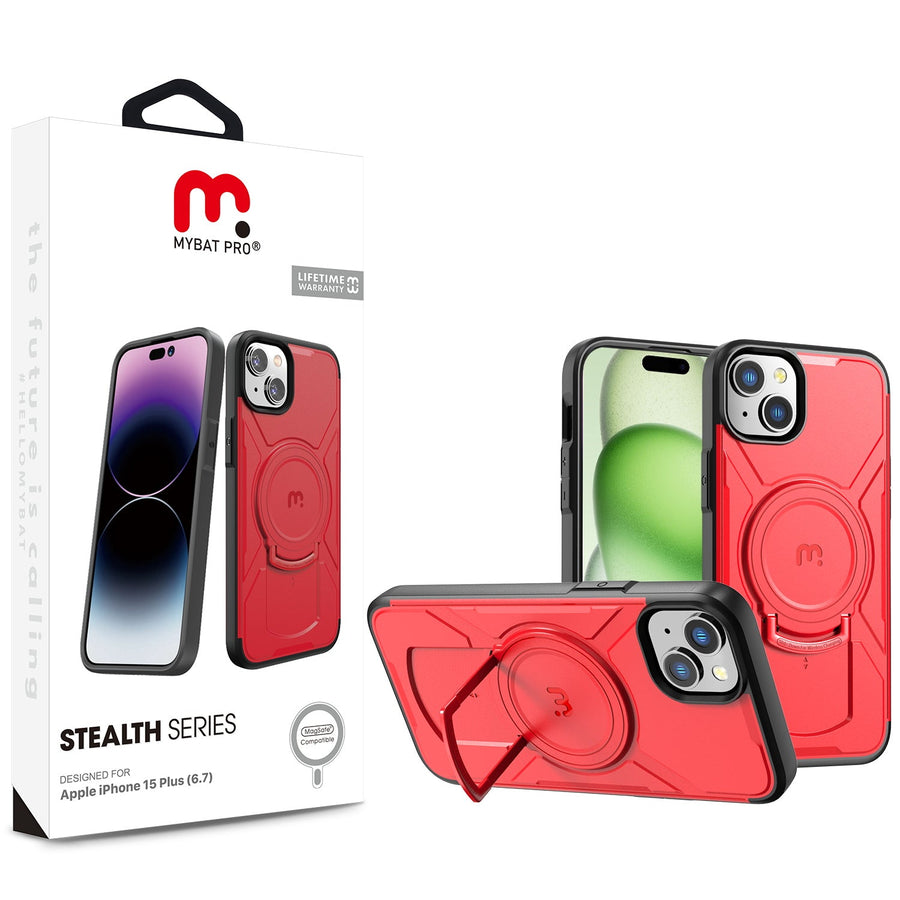 MyBat Pro Stealth Series Case for Apple iPhone 15 Plus (6.7) - Red / Black