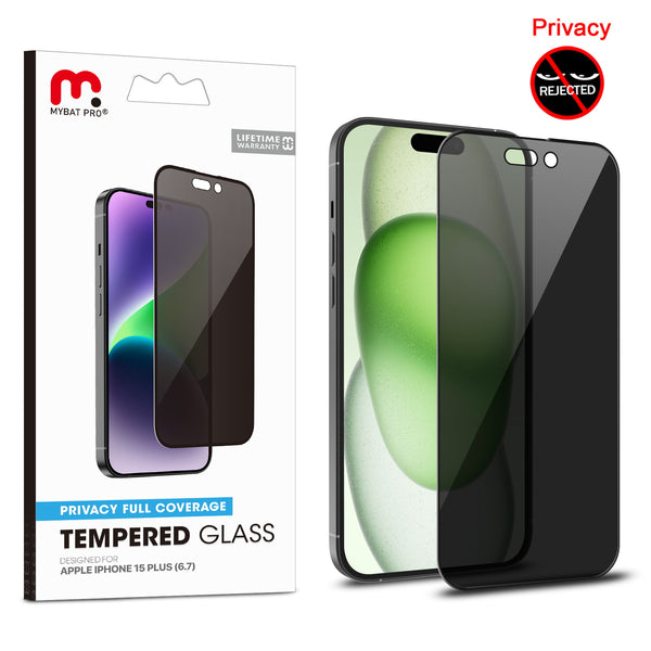 MyBat Pro Privacy Full Coverage Tempered Glass Screen Protector for Apple iPhone 15 Plus - Black - RIP15MSCF111-1.jpg