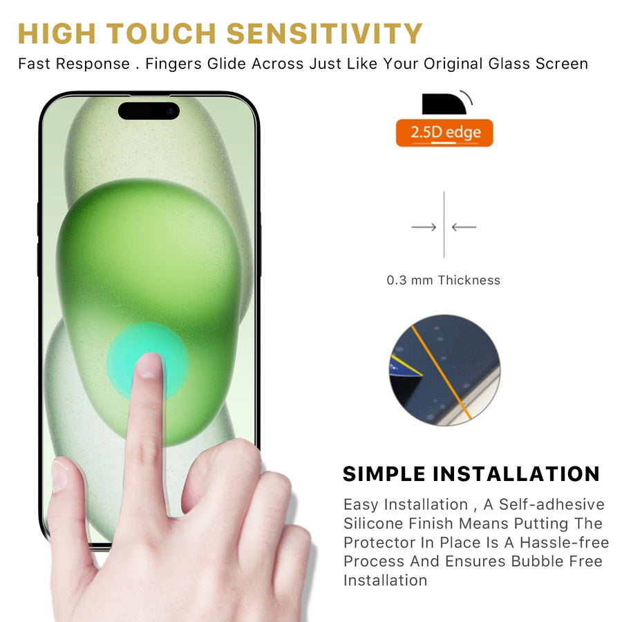 MyBat Pro Tempered Glass Screen Protector (2.5D) for Apple iPhone 15 Plus - Clear - RIP15MSCN81-4.jpg